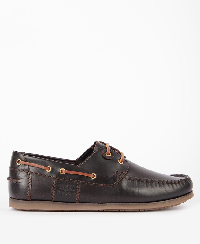 Men's Barbour Capstan Loafers Coffee | SQNWYG-296