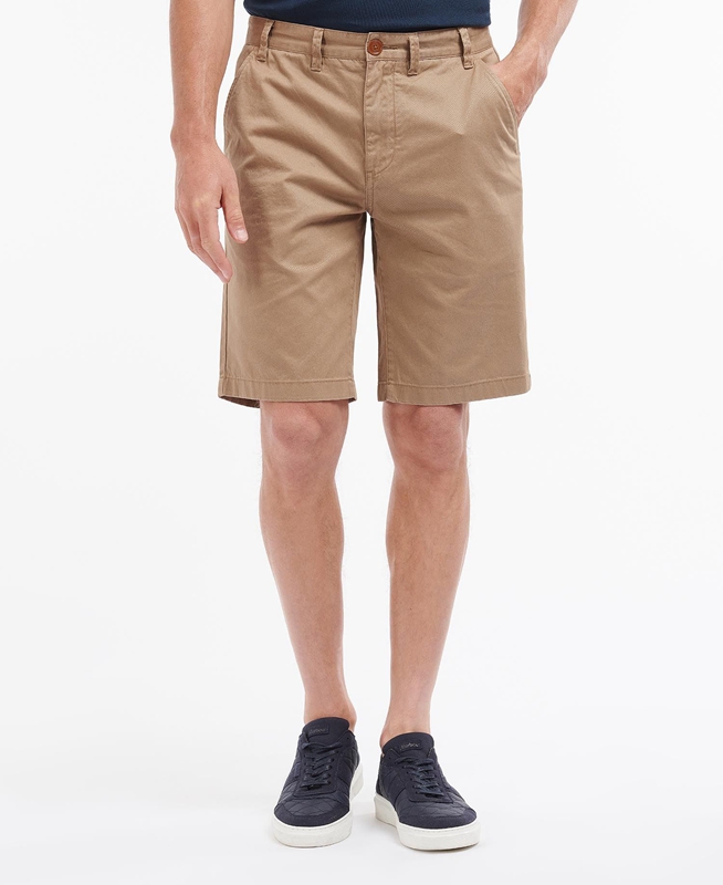 Men's Barbour City Neuston Pants Beige | WJFHXU-512