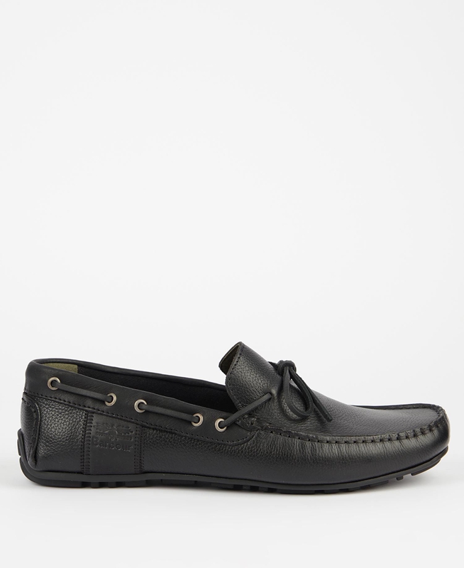 Men's Barbour Clark Loafers Black | WGNYPS-260