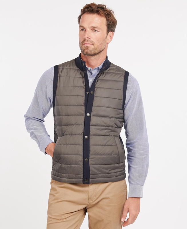 Men's Barbour Essential Vest Navy | LCGZYO-869