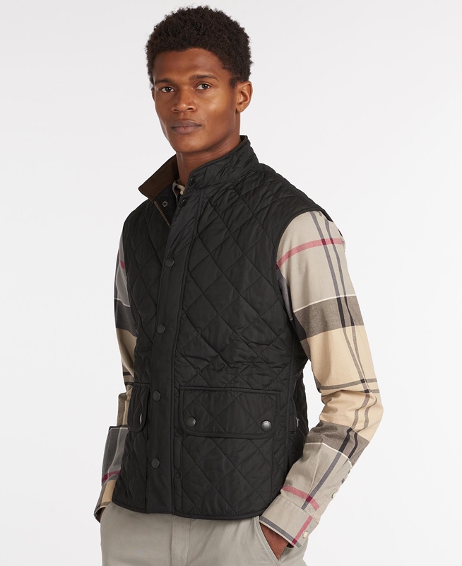 Men's Barbour Lowerdale Vest Black | AIUMCK-861