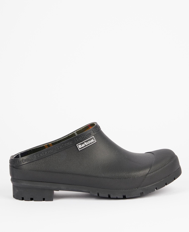 Men's Barbour Quinn Clogs Black | MSVFCG-476