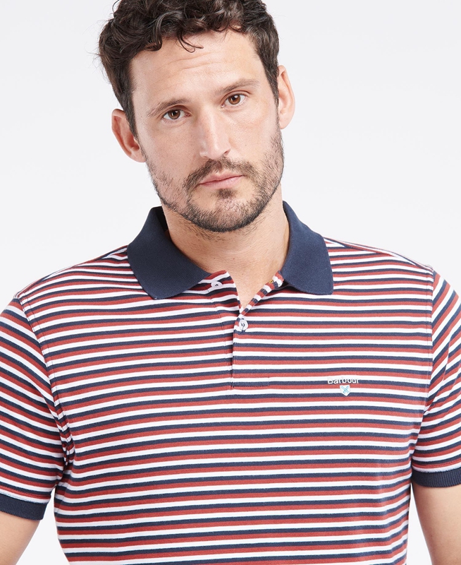 Men's Barbour Swinden Polo shirts Red | ITXLCO-132