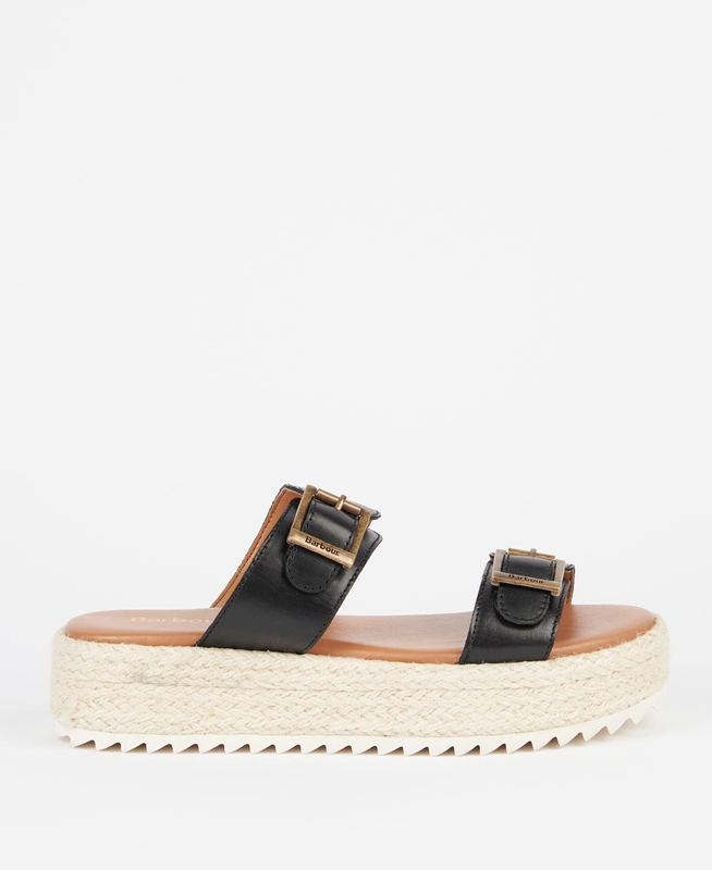 Women's Barbour Amelda Sandals Black | SCPGMK-968