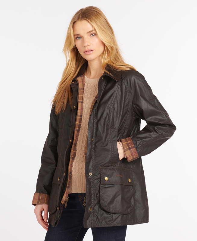 Women's Barbour Beadnell® Waxed Jackets Brown | VAECMH-314