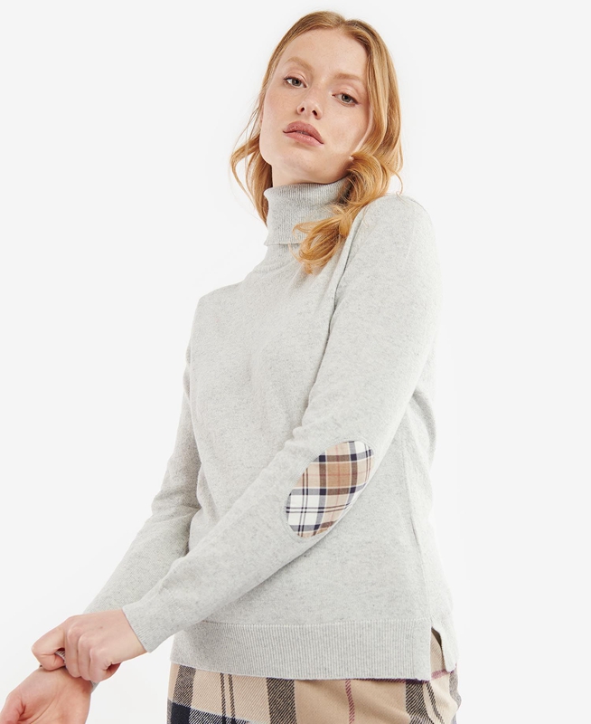 Women's Barbour Pendle Roll-Neck Sweaters Grey | CAZKWE-190