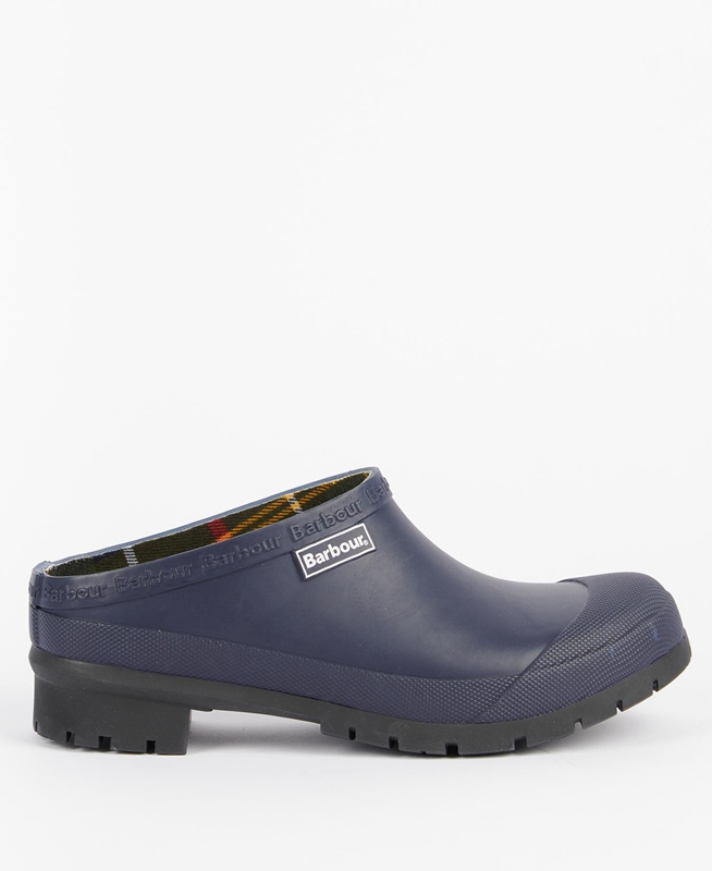 Women's Barbour Quinn Clogs Navy | NDWBGT-649