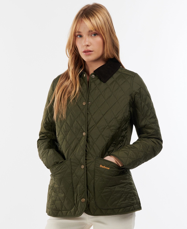 Women's Barbour Steppjacke Annandale Quilted Jackets Olive | XTASCW-015