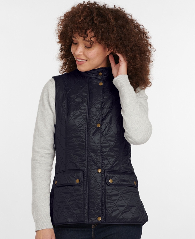 Women's Barbour Weste Wray Vest Black | UWNYJQ-974