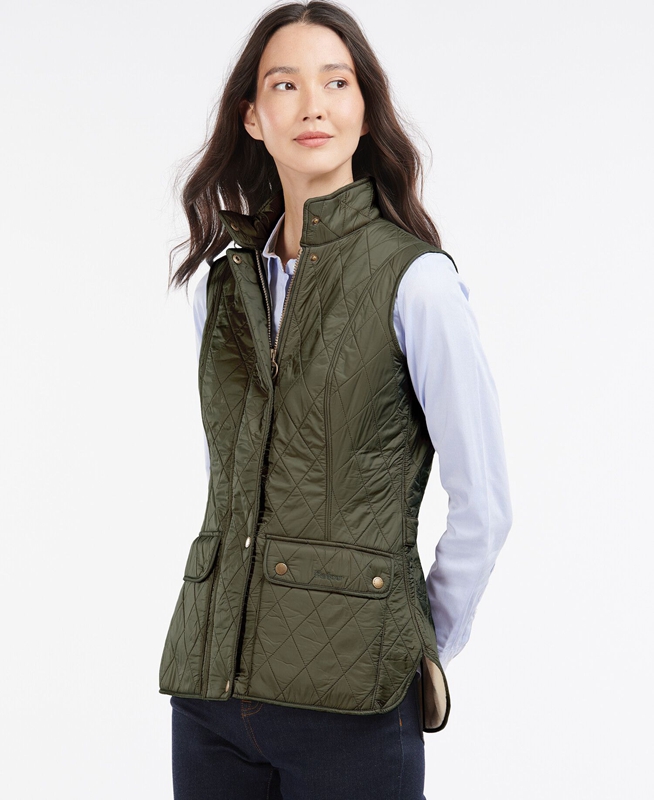 Women's Barbour Weste Wray Vest Green | HKRLNV-973