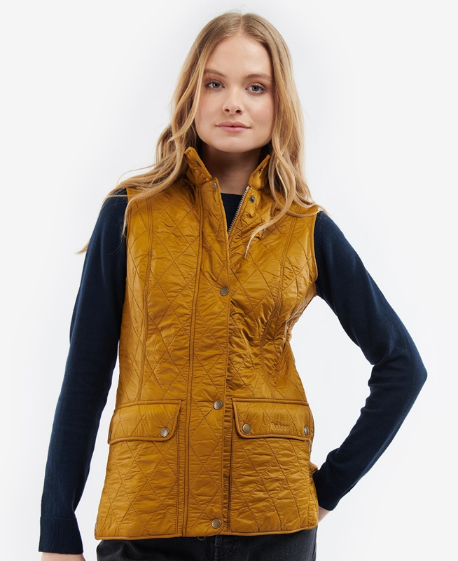 Women's Barbour Wray Vest Orange | RGKCYT-521