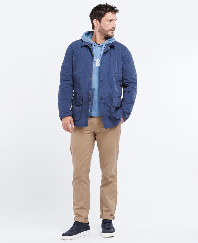 Men's Barbour Ashby Casual Jackets Blue | NFJXOY-841