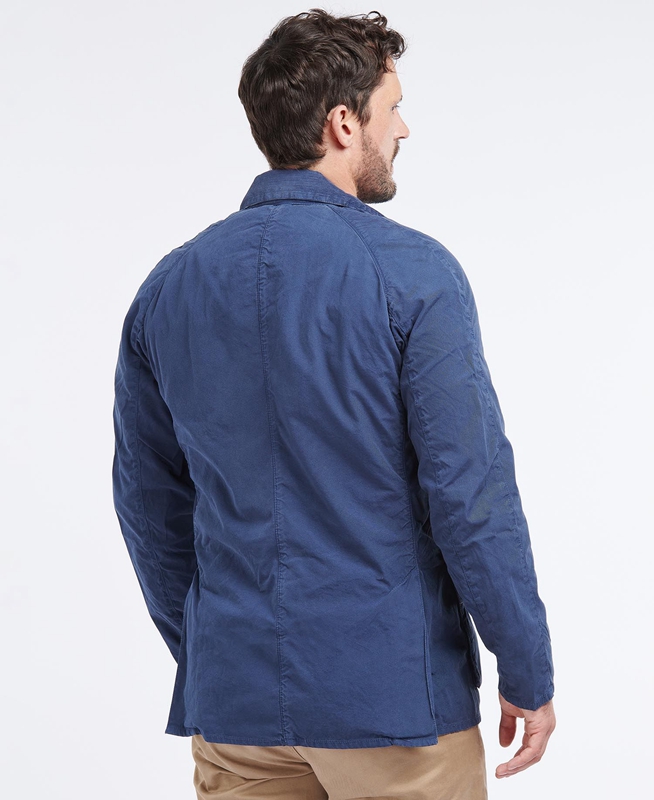 Men's Barbour Ashby Casual Jackets Blue | NFJXOY-841