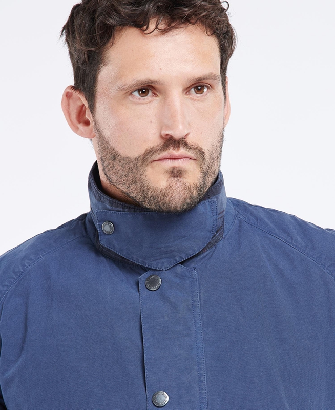 Men's Barbour Ashby Casual Jackets Blue | NFJXOY-841