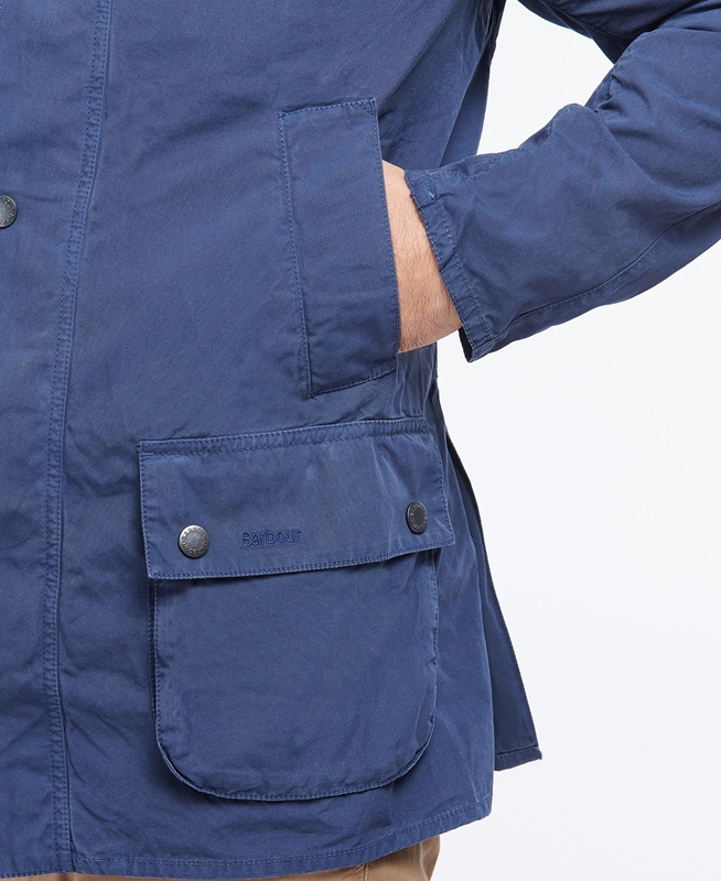 Men's Barbour Ashby Casual Jackets Blue | NFJXOY-841