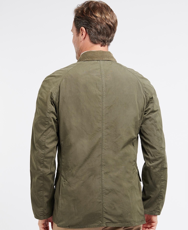 Men's Barbour Ashby Casual Jackets Olive | KINEPJ-086