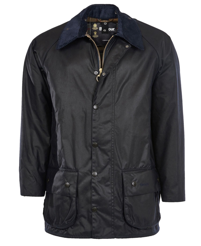 Men's Barbour Beaufort® Waxed Jackets Black | MZPKVJ-037