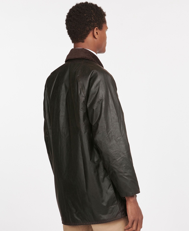 Men's Barbour Beaufort® Waxed Jackets Black | XRZVDU-936