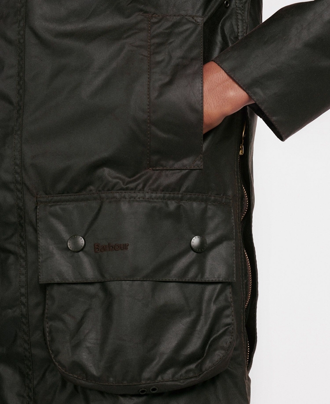 Men's Barbour Beaufort® Waxed Jackets Black | XRZVDU-936