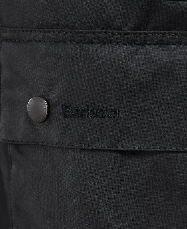 Men's Barbour Beausby Waxed Jackets Black | MBJOLY-865