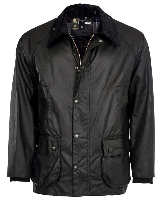 Men's Barbour Bedale® Waxed Jackets Black | CLIRZB-720