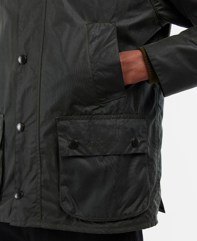 Men's Barbour Bedale® Waxed Jackets Black | SWVKME-780