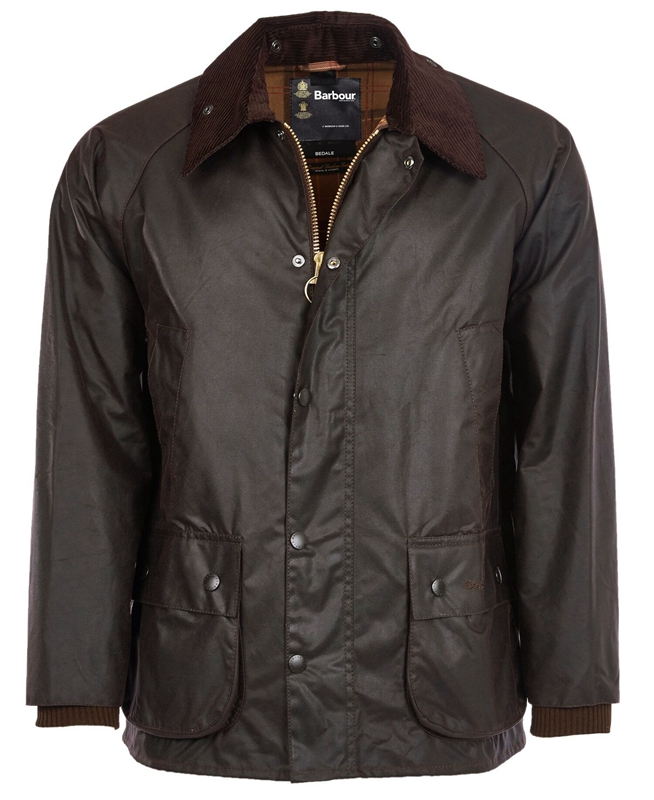 Men's Barbour Bedale® Waxed Jackets Coffee | UKWAZE-087