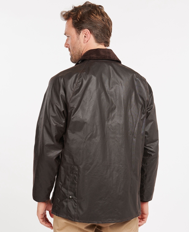 Men's Barbour Bedale® Waxed Jackets Coffee | UKWAZE-087