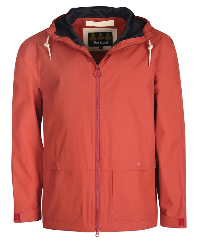 Men's Barbour Begral Showerproof Casual Jackets Red | DWGXTA-809