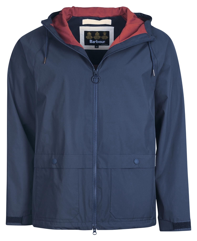 Men's Barbour Begral Showerproof Casual Jackets Navy | KSFJMU-968