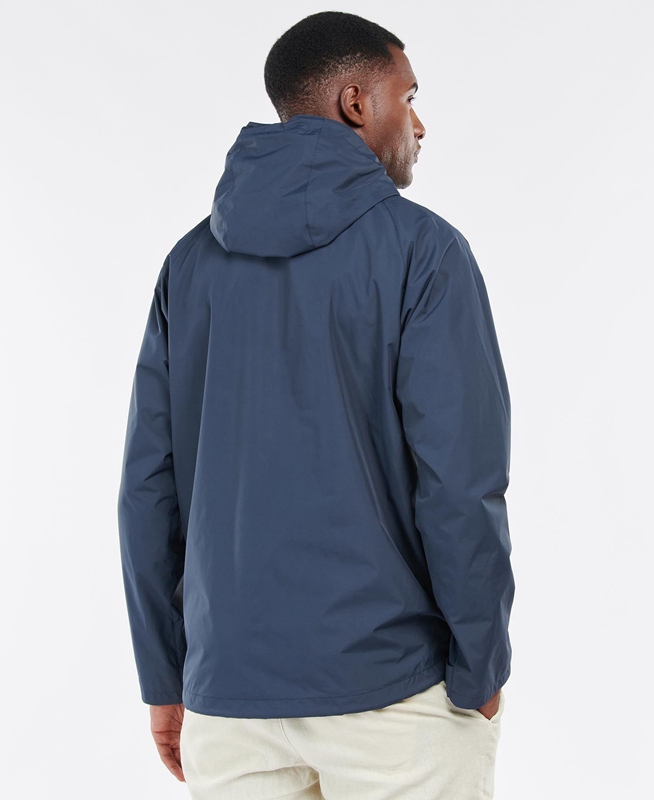 Men's Barbour Begral Showerproof Casual Jackets Navy | KSFJMU-968