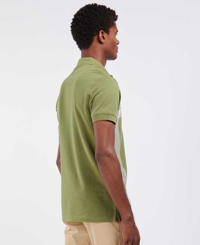 Men's Barbour Blaine Polo shirts Green | AEQICK-206