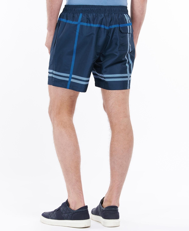 Men's Barbour Blaine Swim Pants Navy | WMQXKL-948