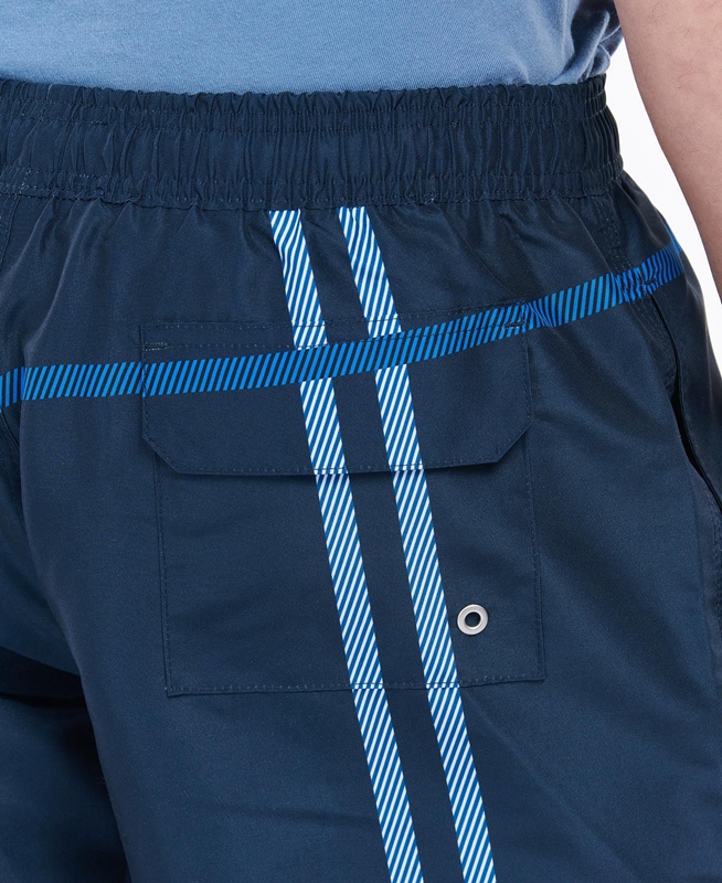 Men's Barbour Blaine Swim Pants Navy | WMQXKL-948