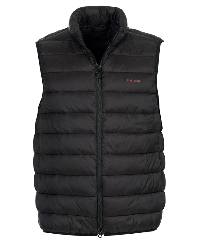 Men's Barbour Bretby Vest Black | HGXDVE-406