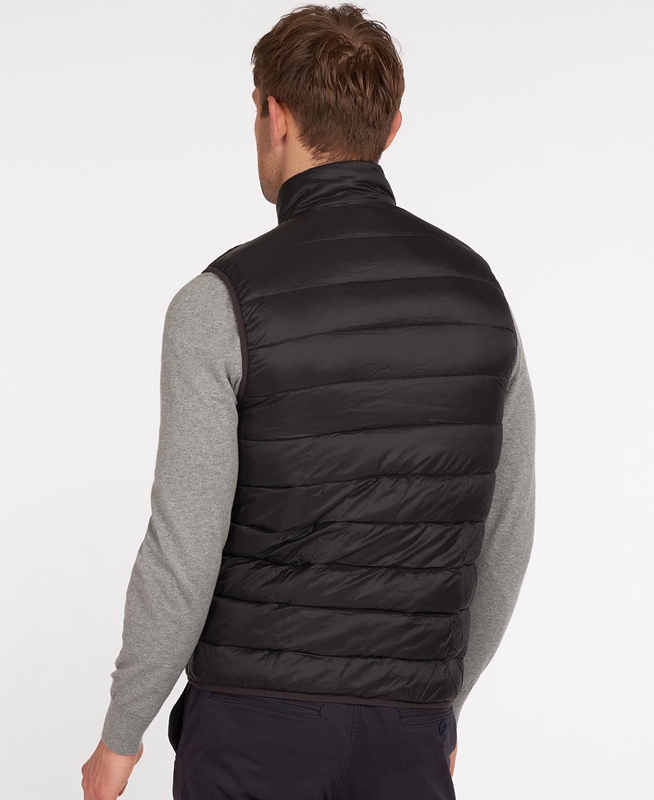 Men's Barbour Bretby Vest Black | HGXDVE-406