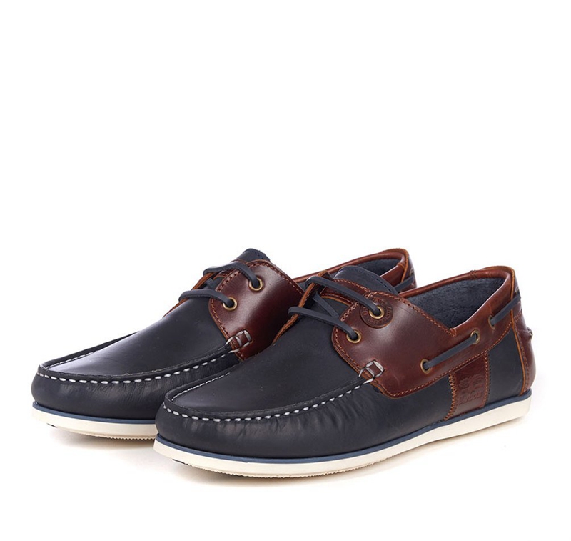 Men's Barbour Capstan Boat Shoes Navy | QYDAKT-354