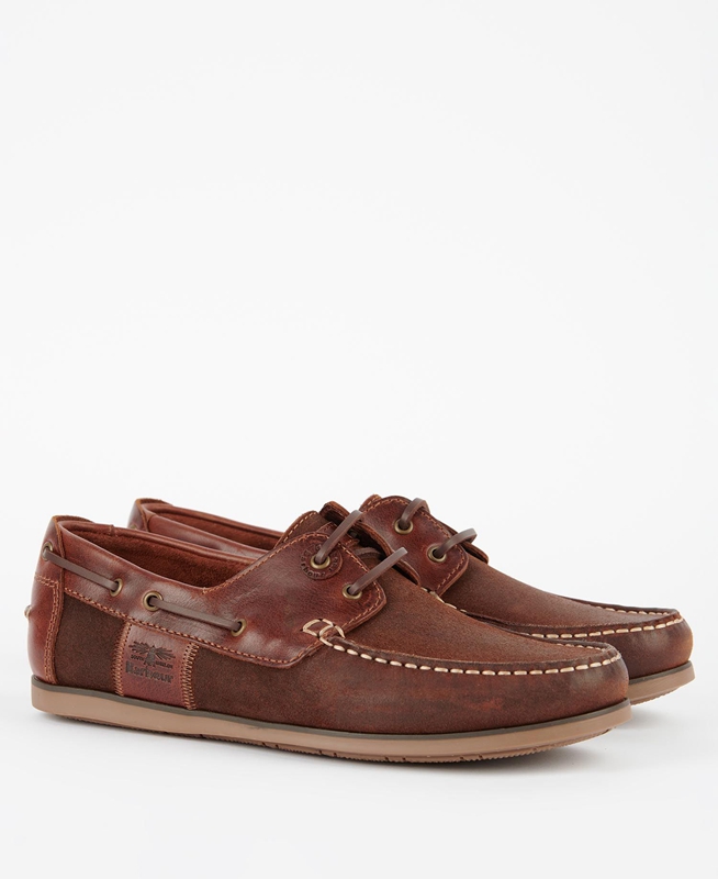 Men's Barbour Capstan Loafers Brown | KPOXRD-671