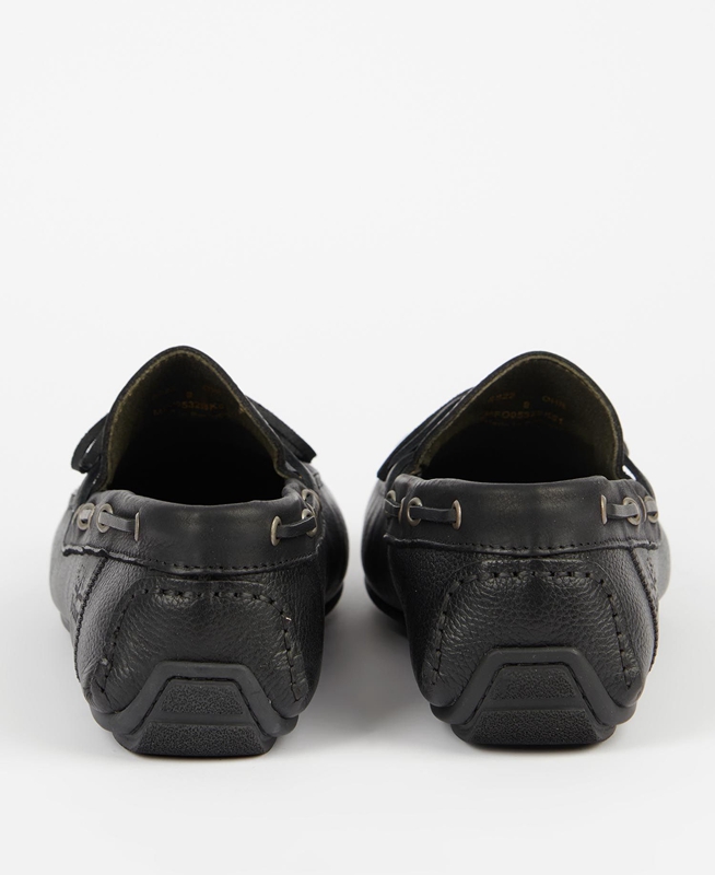 Men's Barbour Clark Loafers Black | WGNYPS-260