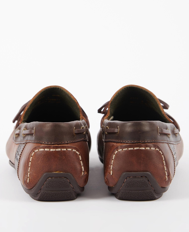 Men's Barbour Clark Loafers Brown | RJSGIX-840