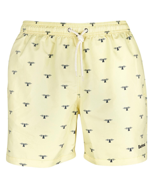 Men's Barbour Coastal Swim Pants Yellow | IVJRYU-691