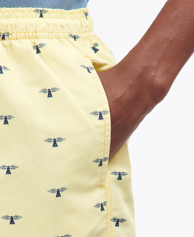 Men's Barbour Coastal Swim Pants Yellow | IVJRYU-691