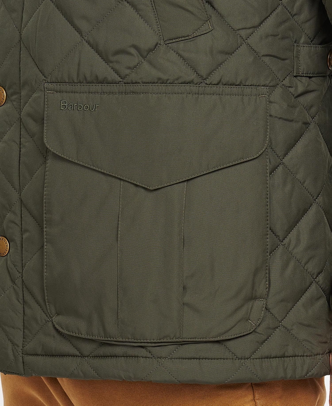 Men's Barbour Devon Quilted Jackets Green | RQCXET-590