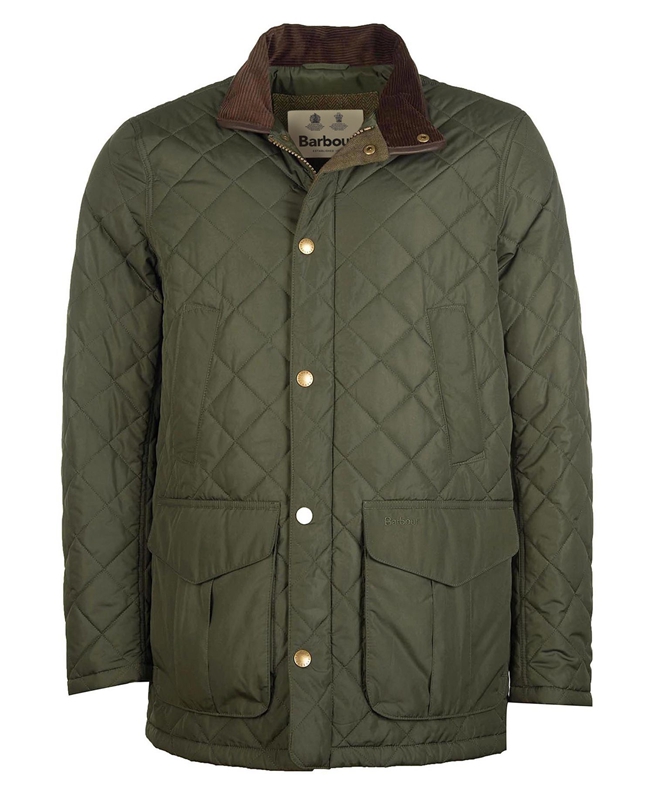 Men's Barbour Devon Quilted Jackets Green | RQCXET-590