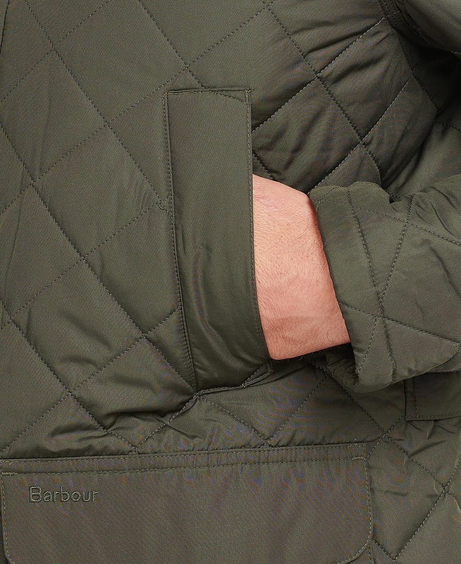 Men's Barbour Devon Quilted Jackets Green | RQCXET-590