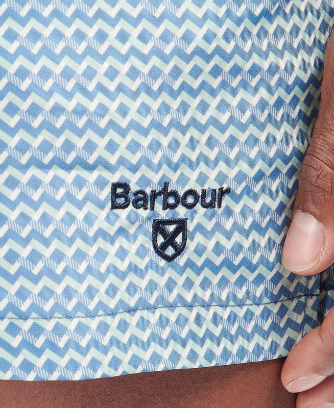 Men's Barbour Diamond Geo Swim Pants Blue | DGWZJY-304