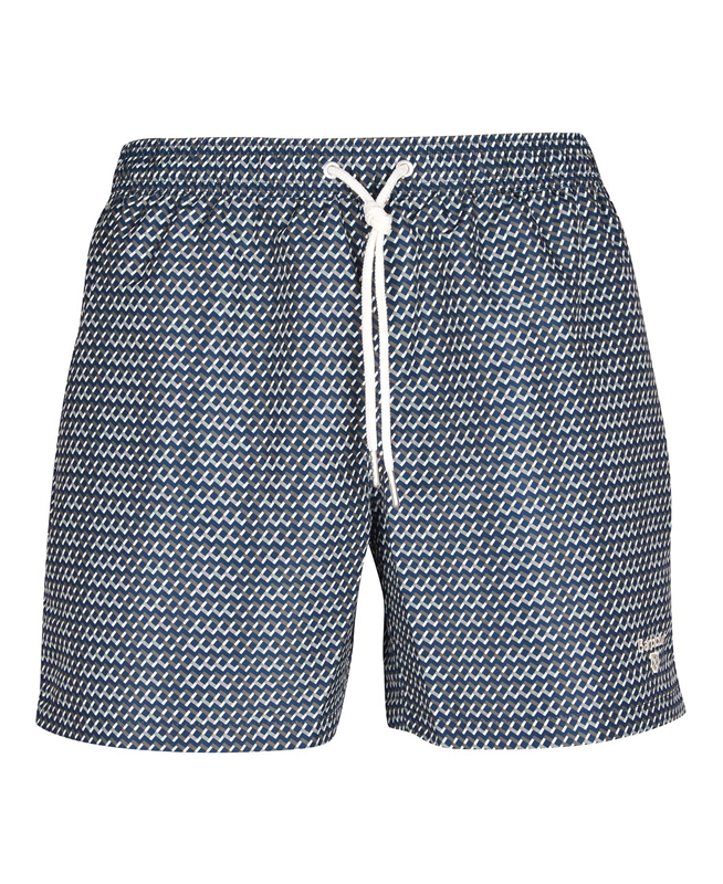 Men's Barbour Diamond Geo Swim Pants Navy | ETXVIH-492