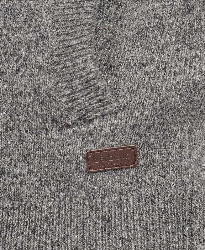 Men's Barbour Essential Cardigan Tisbury Zip Through Sweaters Grey | HUGPZN-643