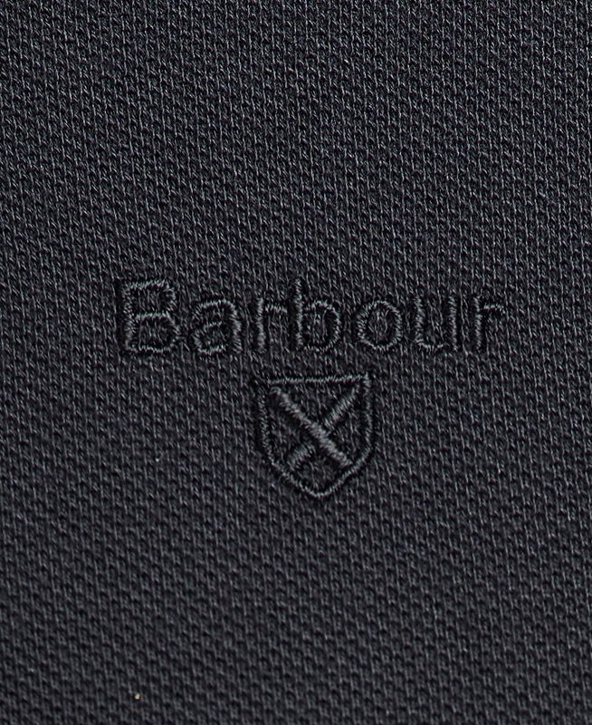 Men's Barbour Essential Langarmshirt Sports Polo shirts Black | EPHBDI-807