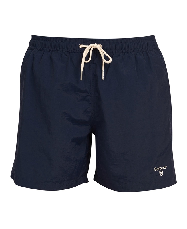 Men's Barbour Essential Logo 5'' Swim Pants Navy | MPFXGL-721